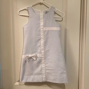 Florence Eiseman Girls Blue and White Strip Dress